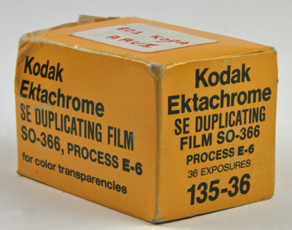 Kodak Ektachrome SE duplicating SO-366 135-36P