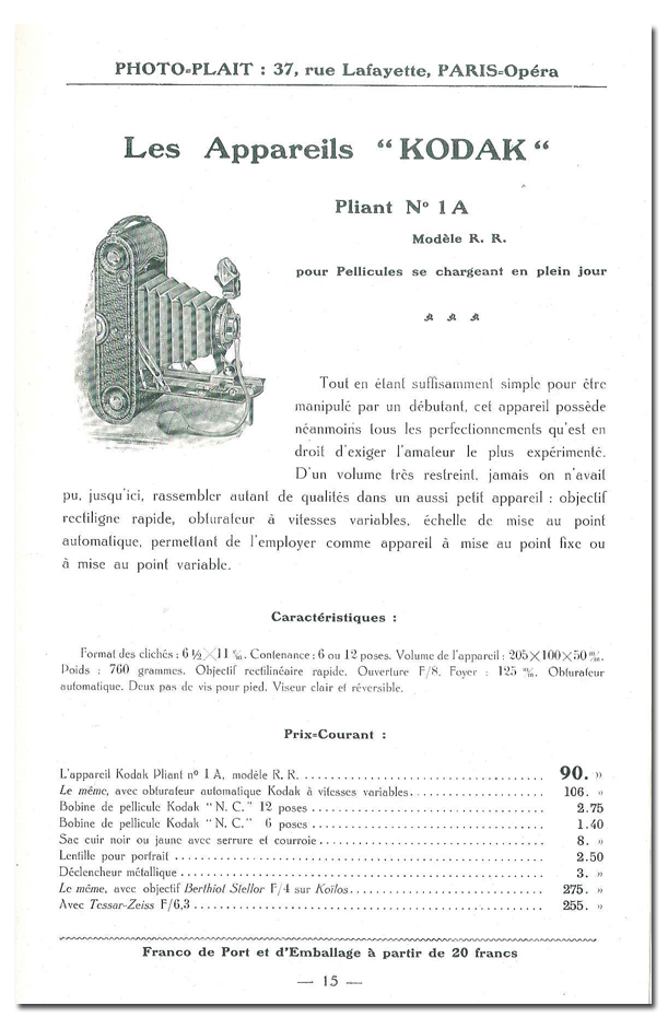 Kodak Pliant N° 1A