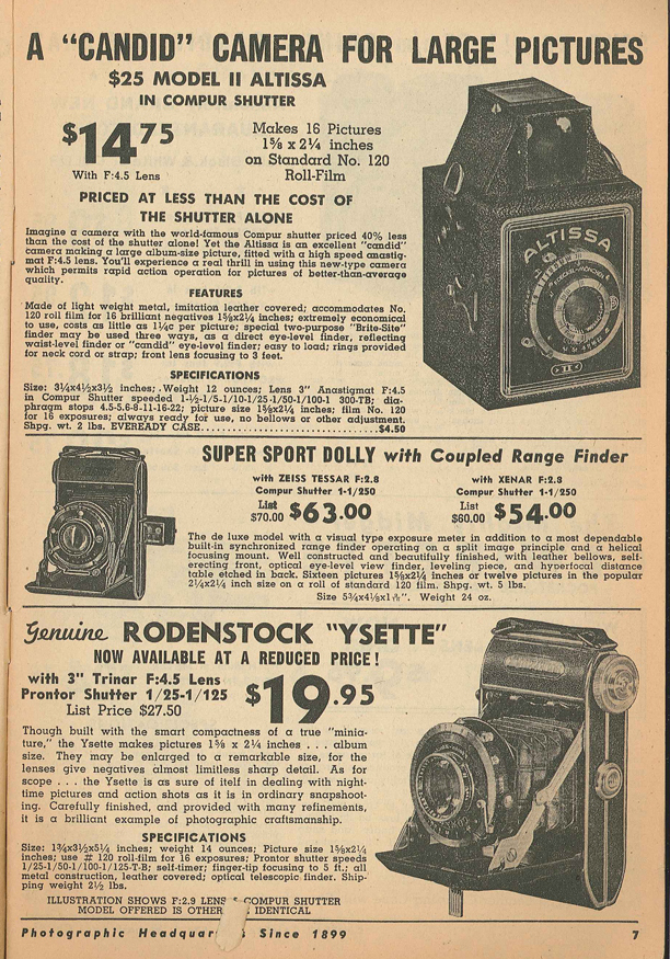 Central Camera Co 1940