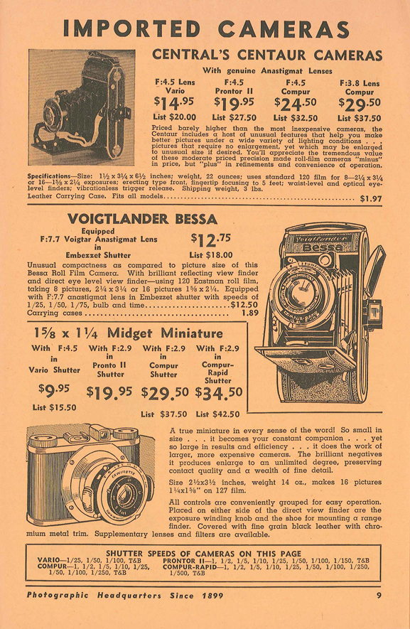 Central Camera Co 1941