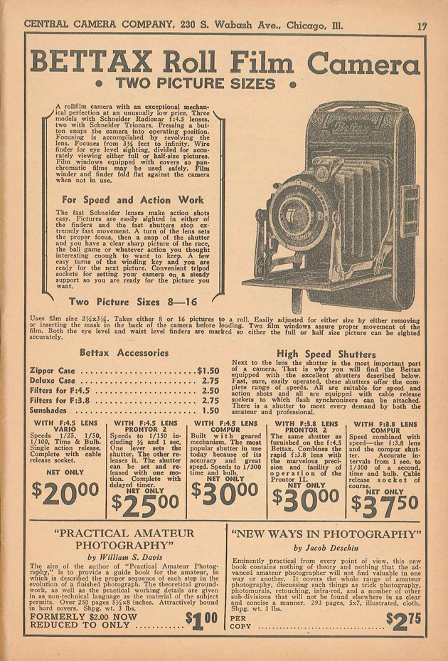 Central Camera Co 1937