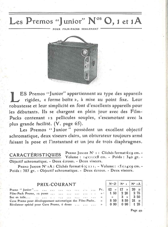 Kodak Premo Junior N° 1A