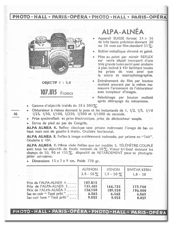 Alpa Alnea modèle 4